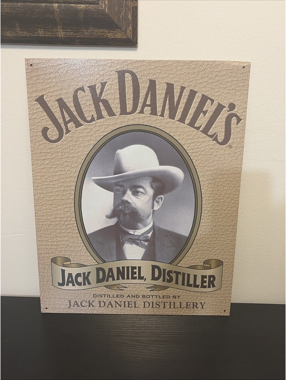Jack Daniel Whiskey Portrait Tin Metal Bar Sign Man Cave Distillery 16x12.5 2000